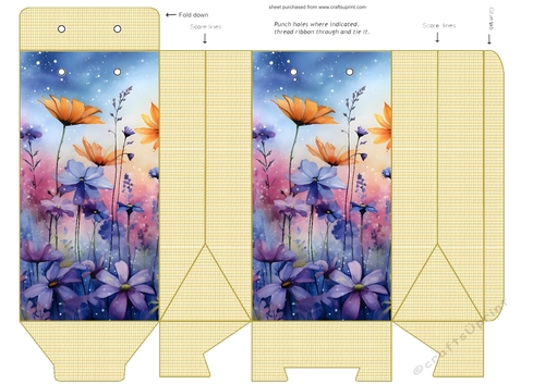 Wildflower and gingham pinch bag 11