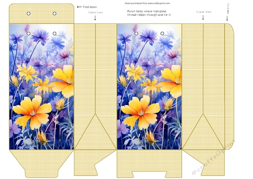 Wildflower and gingham pinch bag 12