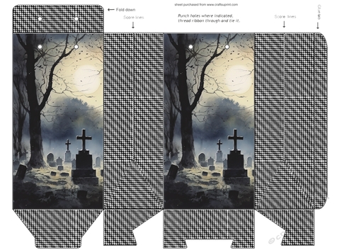 Ghostly graveyard pinch bag 1