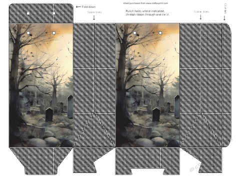 Ghostly graveyard pinch bag 2