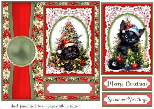 Christmas kitty card front 2
