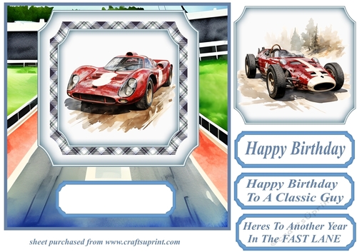Racing car card front 5