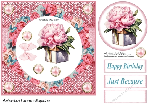 Pink peonies dangler card front 3