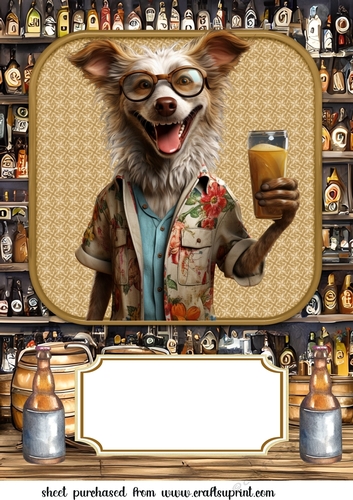 Large funny dog with beer topper 5