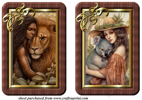2 Animal lover card fronts/toppers 4