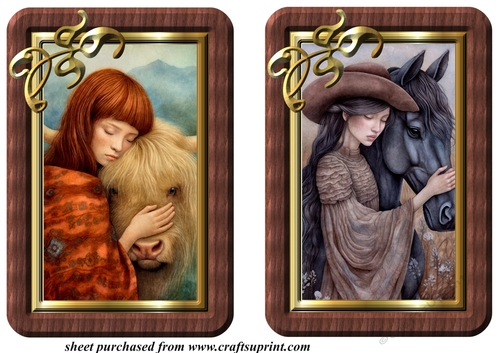 2 Animal lover card fronts/toppers 5