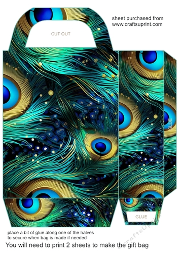 Peacock feather gift bag (n) 5