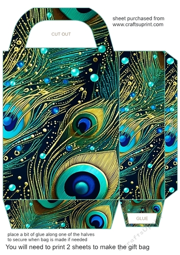 Peacock feather gift bag (n) 7