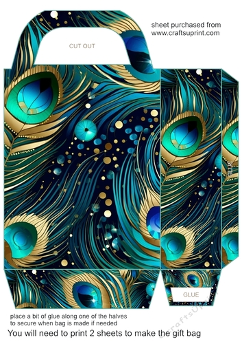 Peacock feather gift bag (n) 19
