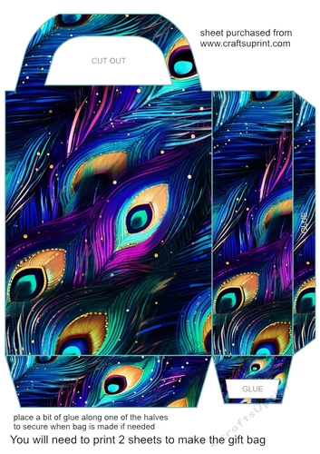 Peacock feather gift bag (n) 20