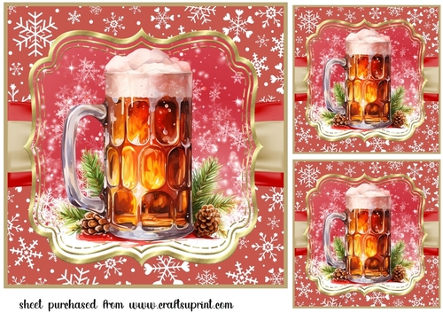 3 Christmas cheers card front/toppers 4