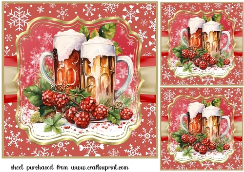 3 Christmas cheers card front/toppers 10