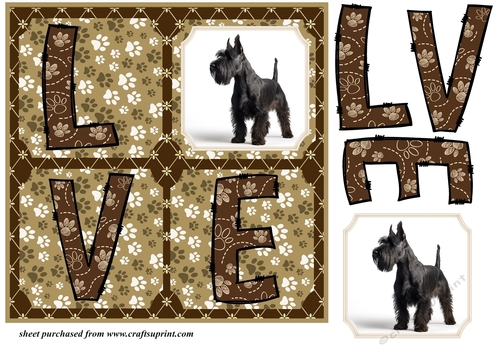 LOVE Scottish terrier card front 4
