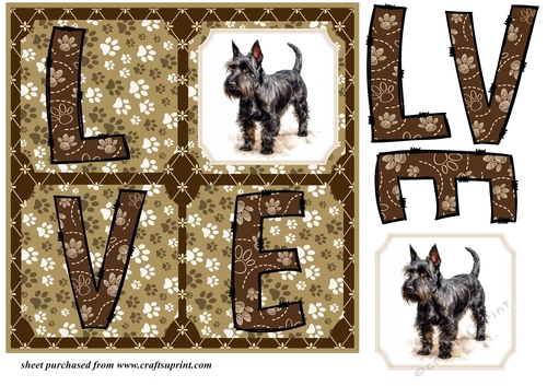 LOVE Scottish terrier card front 9