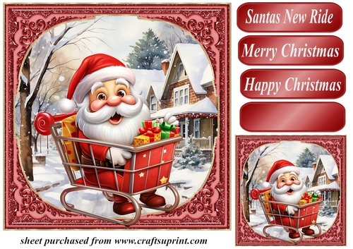 Santas new ride card front 7