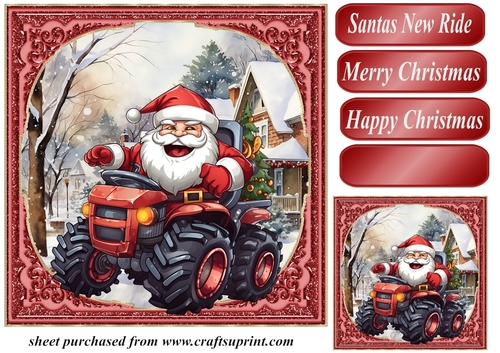 Santas new ride card front 9
