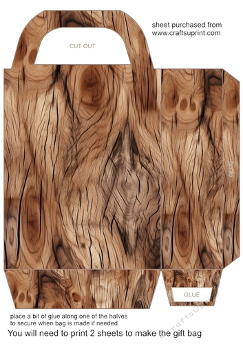 Wood effect gift bag 1
