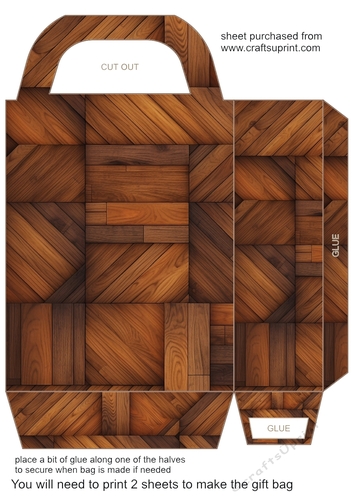 Wood effect gift bag 2