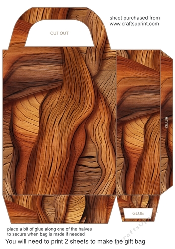 Wood effect gift bag 3