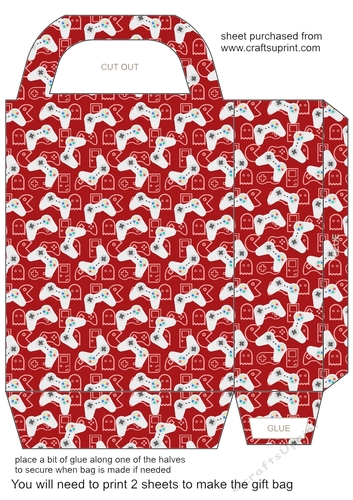 Red gamer gift bag 2