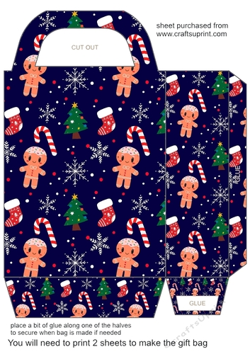 Christmas themed gift bag 1
