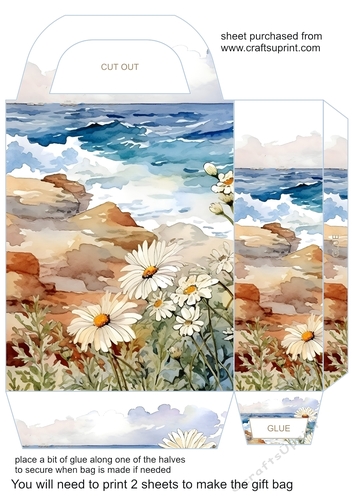 Floral Seascape gift bag 1