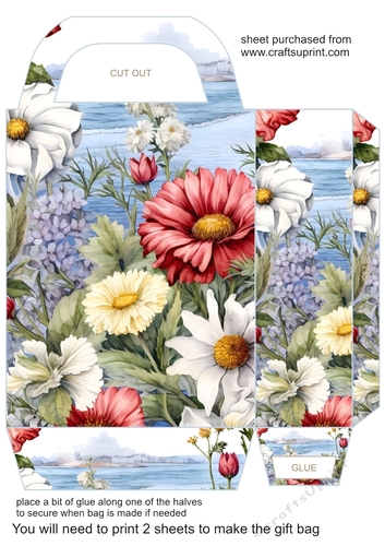Floral Seascape gift bag 2