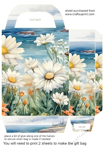 Floral Seascape gift bag 3