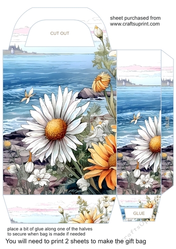 Floral Seascape gift bag 7