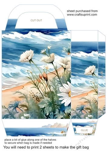 Floral Seascape gift bag 10