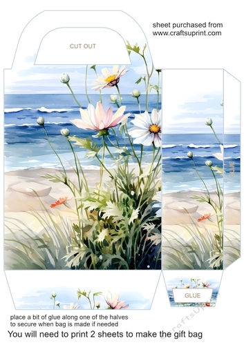 Floral Seascape gift bag 12