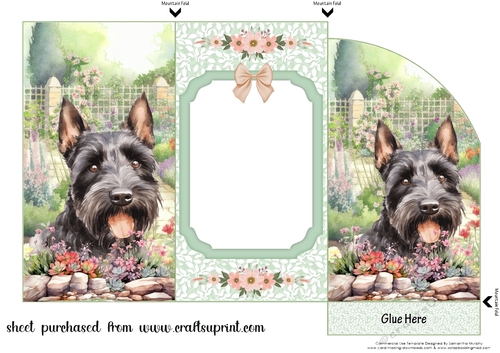 Scottish terrier in garden money/voucher wallet 1