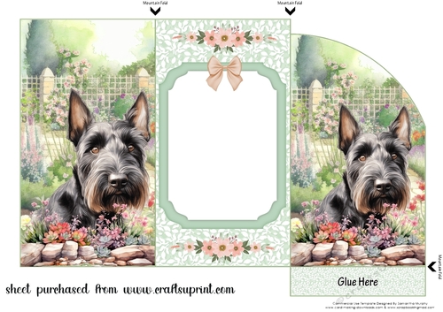 Scottish terrier in garden money/voucher wallet 4