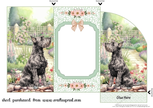 Scottish terrier in garden money/voucher wallet 5