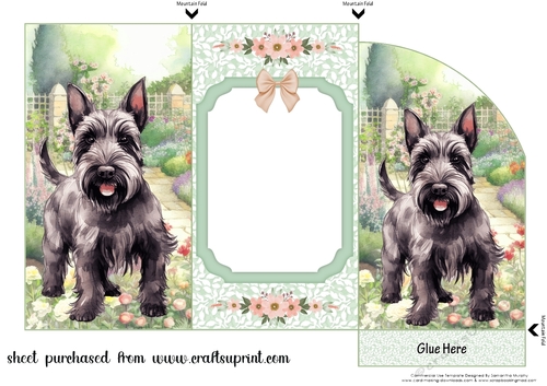 Scottish terrier in garden money/voucher wallet 6