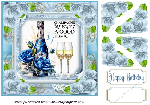 Champagne always a good idea card front 1