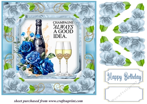 Champagne always a good idea card front 2