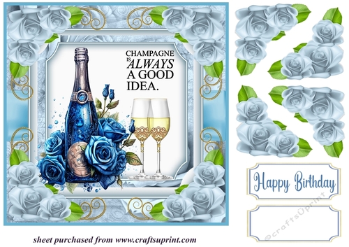 Champagne always a good idea card front 3