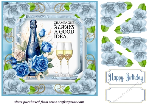 Champagne always a good idea card front 6