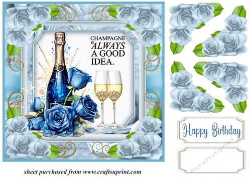 Champagne always a good idea card front 7