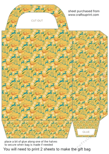 Christmas deer gift bag 1