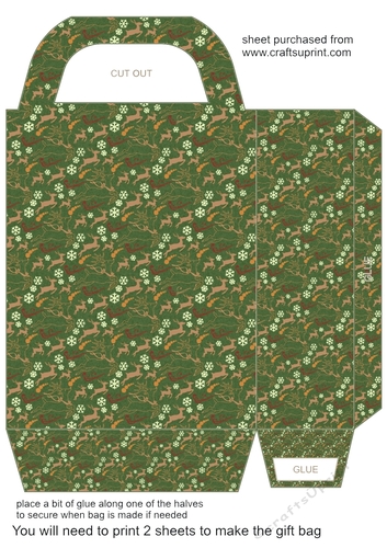 Christmas deer gift bag 2