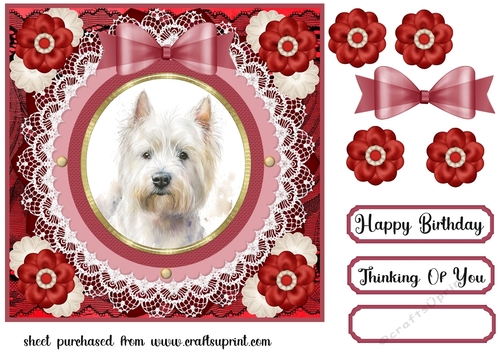 West Highland terrier card front 1