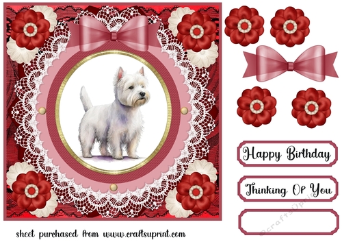 West Highland terrier card front 10