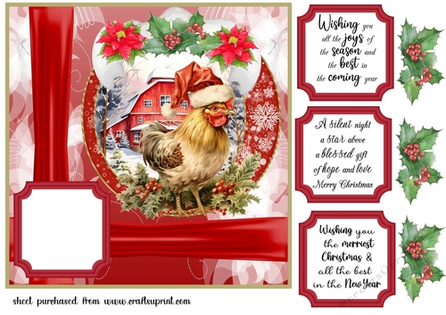 Christmas on the farm card front 1