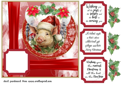 Christmas on the farm card front 7