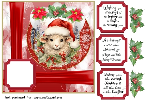 Christmas on the farm card front 8