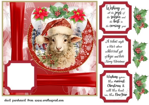 Christmas on the farm card front 9