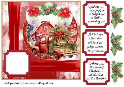 Christmas on the farm card front 10