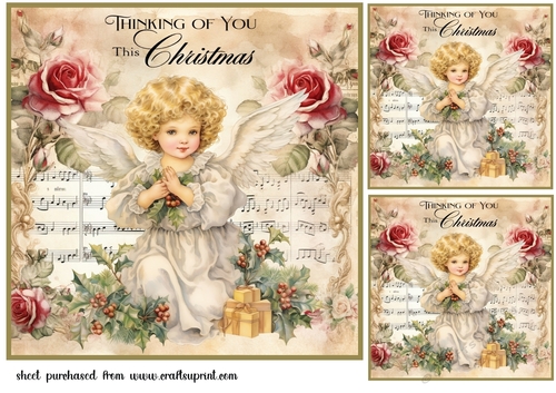 3 Christmas angel card fronts/toppers 7